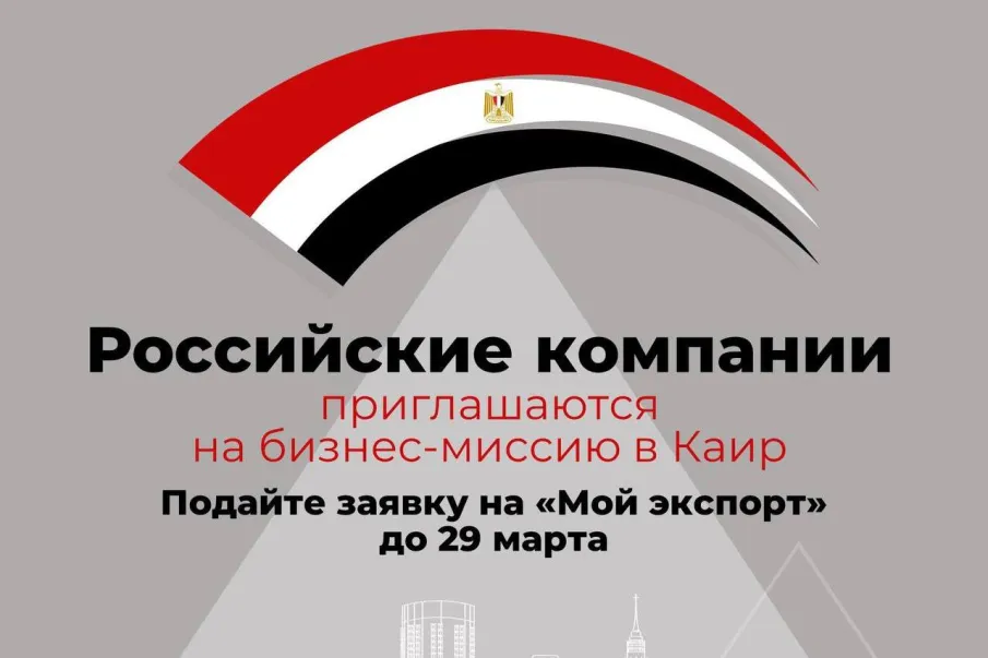 Российский экспортный центр приглашает нижегородские предприятия принять участие в многоотраслевой деловой миссии в Египет